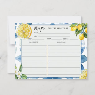 Carrelage bleu citron Cartes recettes