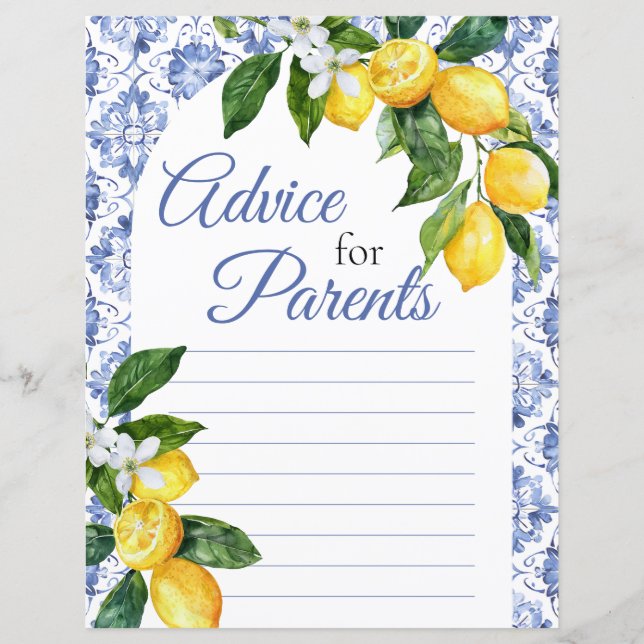 Carrelage bleu méditerranéen Citron Conseils pour  (Devant)