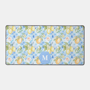 Carrelage Bleu Méditerranéen Limoncello Monogramme