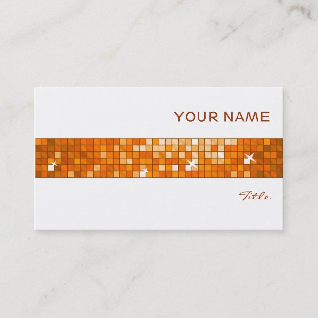 Carrelage carte de visite orange carrelage blanc (Devant)