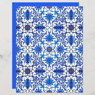 Carrelage chinois Art Nouveau, Cobalt Bleu & Blanc