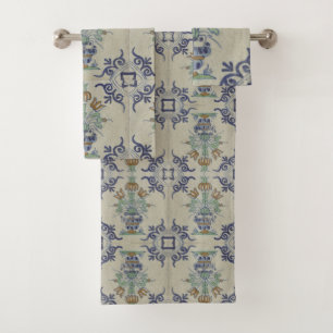 Carrelage Delft Antique Pot de Fleur Céramique