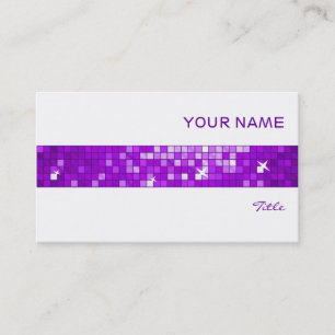 Carrelage Disco Pourpre carte de visite bande blan