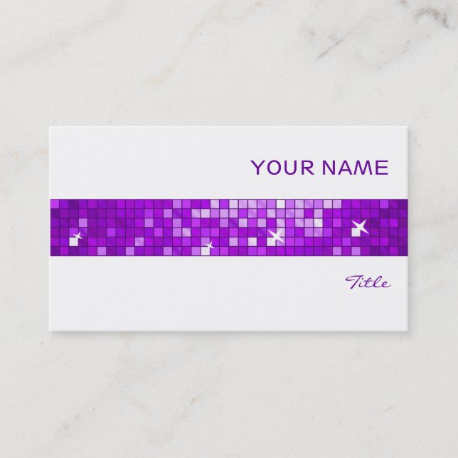 Carrelage Disco Pourpre carte de visite bande blan (Devant)