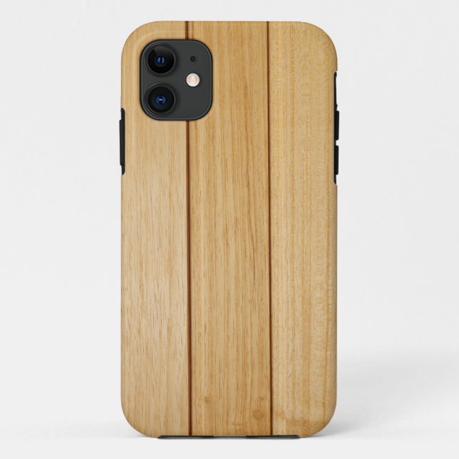 Carrelage en bois iPhone SE+5/5S Coque (Dos)