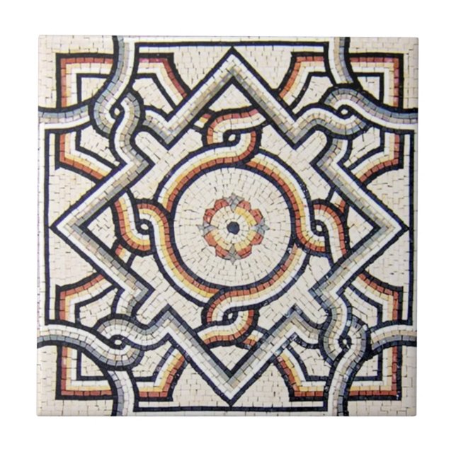 Carrelage en céramique - Carreau à motif mosaïque  (Devant)