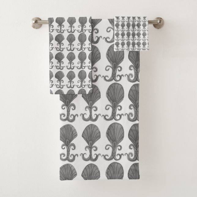 Carrelage en coquille Art déco Motif Aquarelle Noi (En situation)