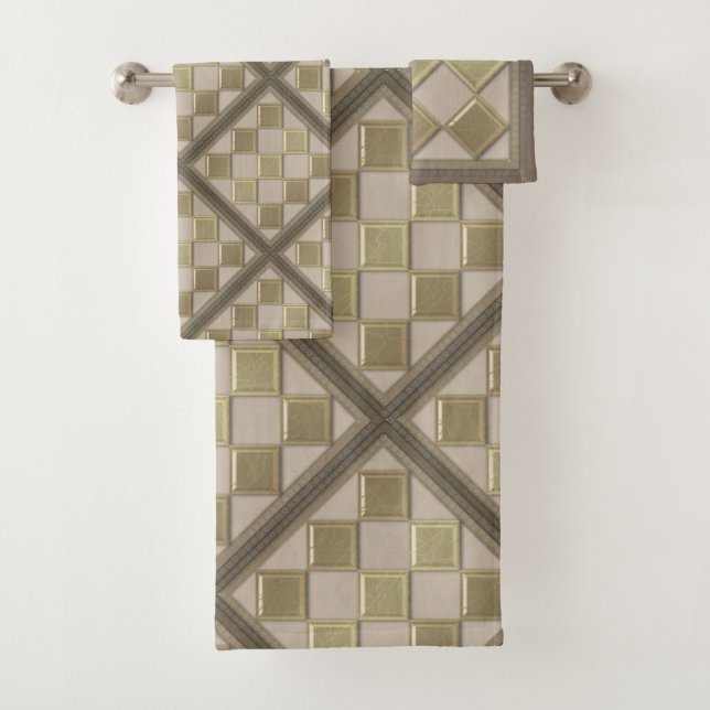 Carrelage en verre 3D couleur beige (En situation)