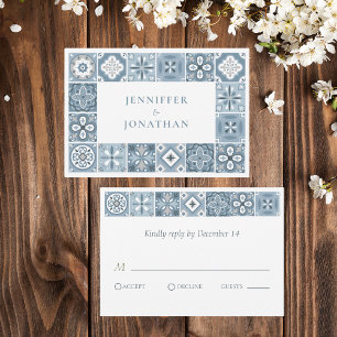 Carrelage espagnol bleu et gris