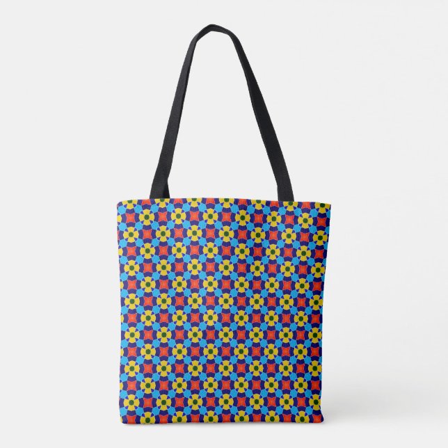 Carrelage jaune et rouge Sac fourre-tout (Dos)