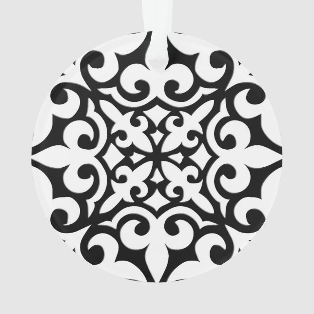 Carrelage marocain - blanc avec arrière - plan noi (dos)