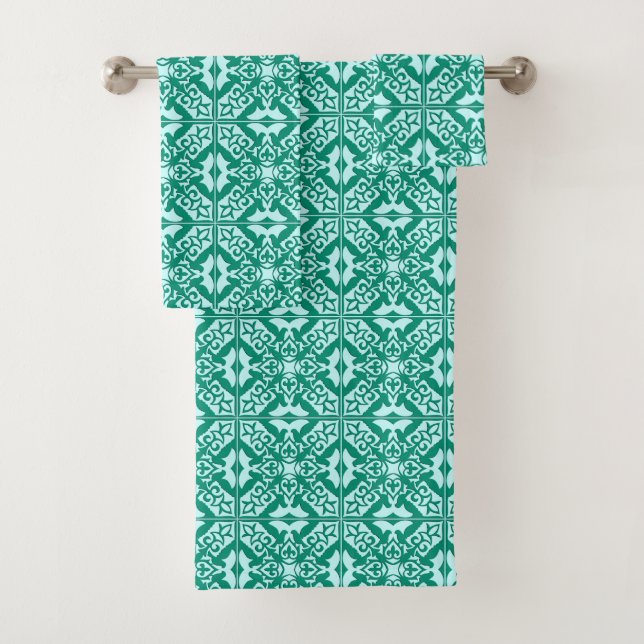 Carrelage marocain, Turquoise et Aqua (En situation)