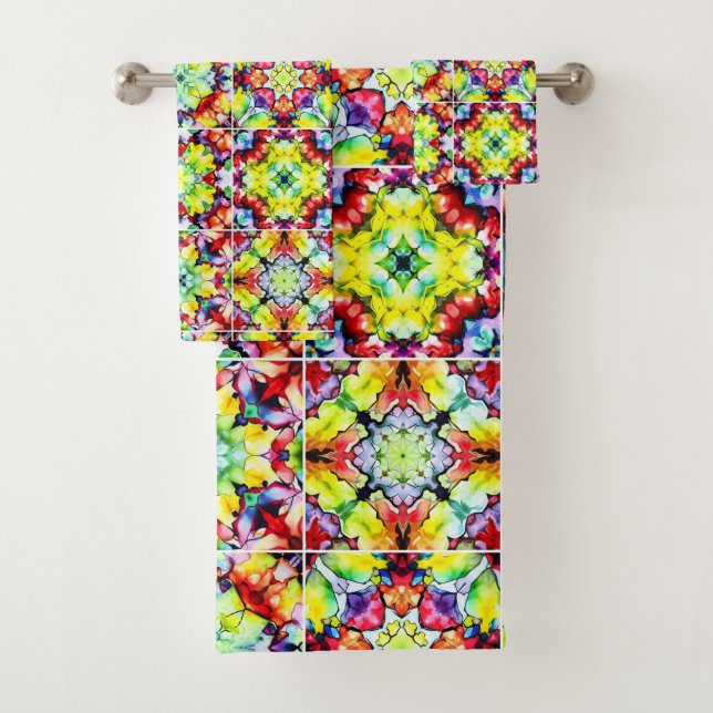 Carrelage méditerranéen, Carreaux d'encre d'alcool (En situation)