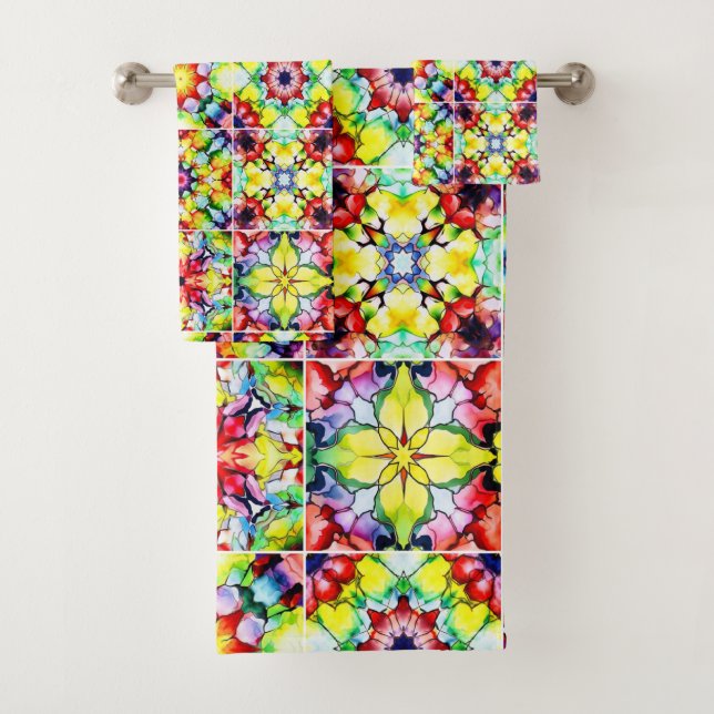 Carrelage méditerranéen, Carreaux d'encre d'alcool (En situation)