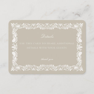 Carrelage Talavera Beige - Détails Carte Invitatio