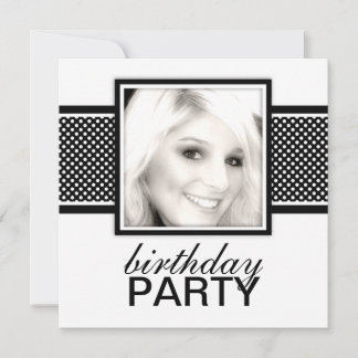 Carrés Dots Invitations de fête d'anniversaire