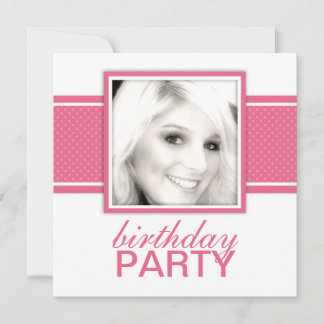 Carrés Dots Invitations de fête d'anniversaire