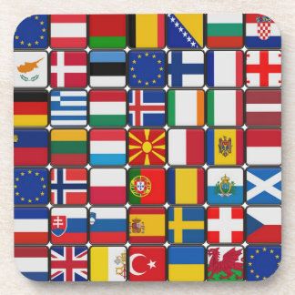 Carrés du drapeau sur Dessous de verre Carrés de l