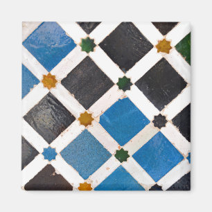 Carrés lumineux et étoiles Mosaic Magnet