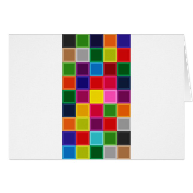 Carrés multicolores et rayures Girly (Devant horizontal)