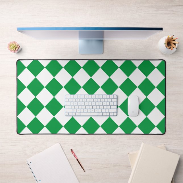 Carrés rétro vert et blanc rétro (Bureau 1)