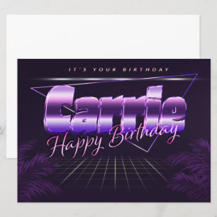 Carrie Nom Prénom de l'anniversaire de la carte