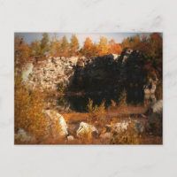 Carrière abandonnée à l'automne carte postale