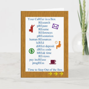 Carrière de retraite dans une carte de voeux de