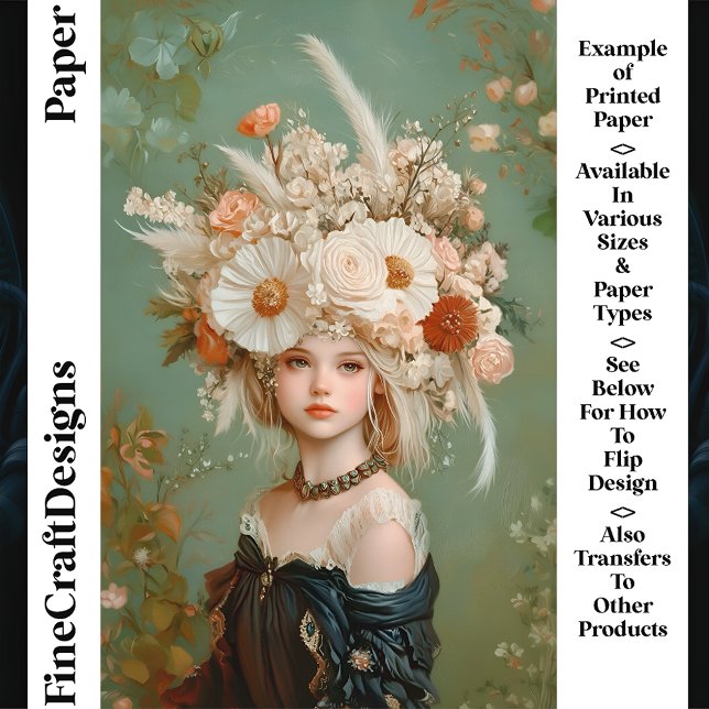 Carrosserie florale extravagante Femme CN9 Papier  (Créateur téléchargé)