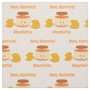 Carrot Baby Food Character Tissu