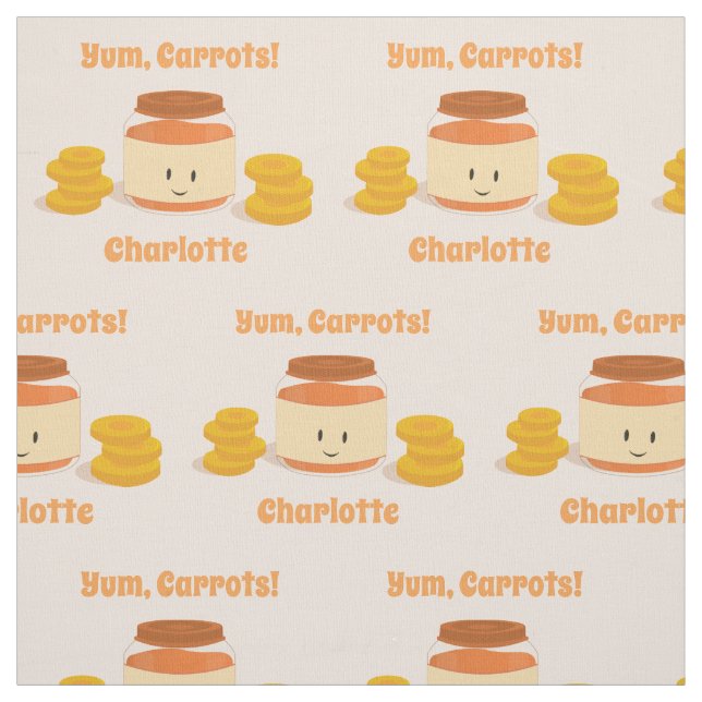 Carrot Baby Food Character| Tissu (Échantillon)