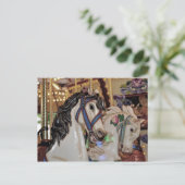 Carrousel chevaux imprimer carte postale (Debout devant)
