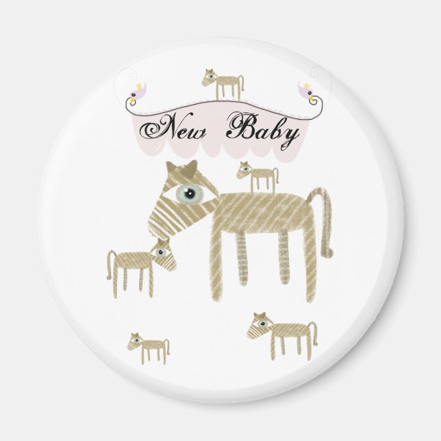 Carrousel de poneys et d'oiseaux aimant etsy nouve (Devant)