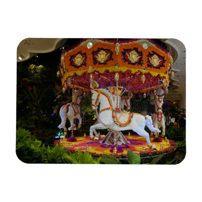 Carrousel floral Wynn Las Vegas Photo Magnet (Horizontal)