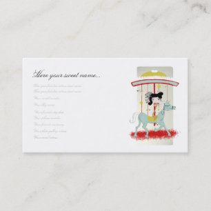 Carrousel jardin kawaii carrousel carte de visite