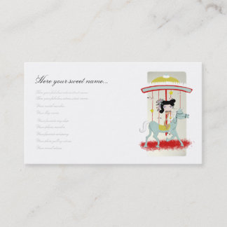 Carrousel jardin kawaii carrousel carte de visite