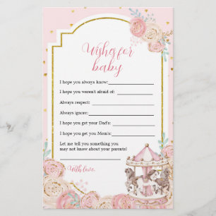 Carrousel magique rose et or pour bébé