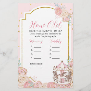 Carrousel magique rose et or Quel âge ont les pare