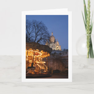 Carrousel Paris Carte de voeux vierge pliée