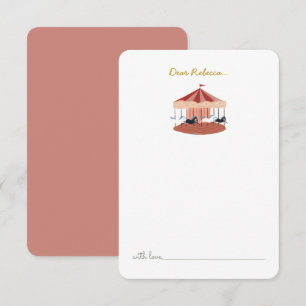 Carrousel rose Anniversaire Heure Capsule Carte de