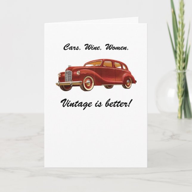 Cars Wine Women : Vintage, c'est mieux ! Carte d'a (Devant)