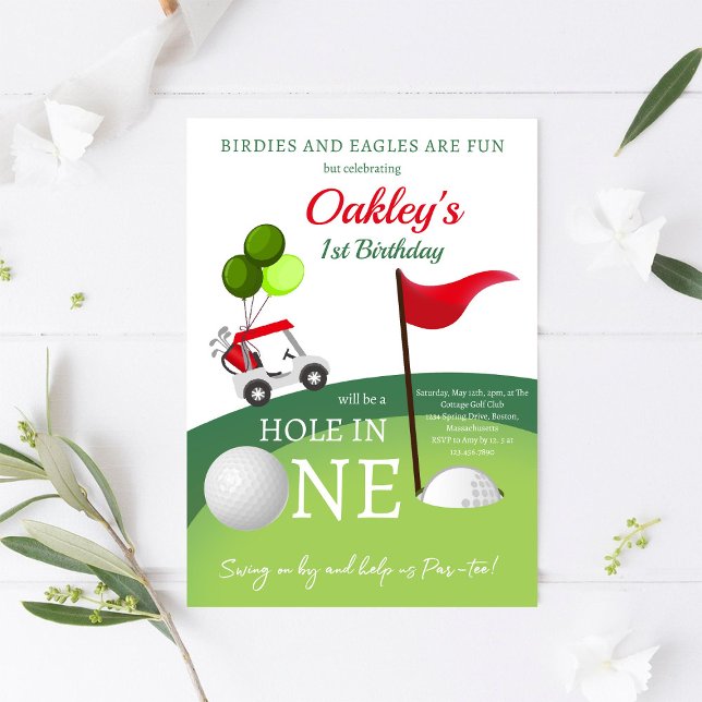 Cart de golf Invitation d'anniversaire (Créateur téléchargé)
