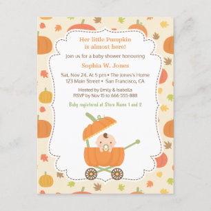 Cart Invitation Bébé Fête de Naissance Thème Citro