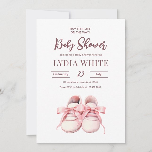 Cartable bébé Invitation à la baby shower, Bébé fi (Devant)