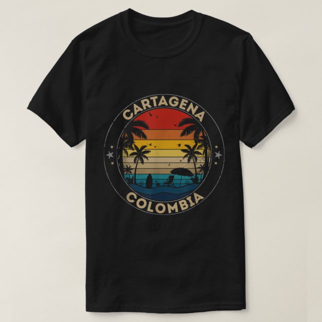 Cartagena Souvenir - Colombia Reminder T-Shirt (Design devant)