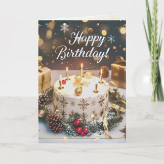 Carte 【二つ折り】12月バースデーカード/【Folded】 birthday card for Dec.