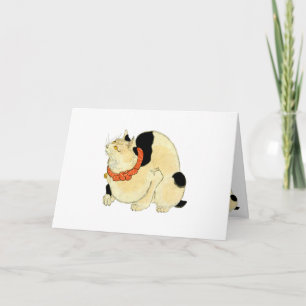 Carte 日本猫, chat japonais de 国芳, Kuniyoshi, Ukiyo-e