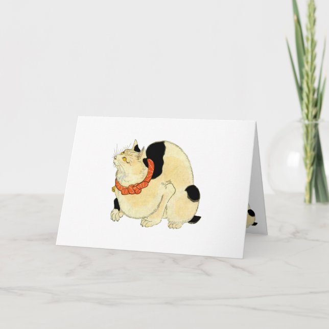 Carte 日本猫, chat japonais de 国芳, Kuniyoshi, Ukiyo-e (Devant)