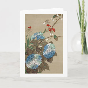 Carte 紫陽花, hortensia de 抱一, Hōitsu