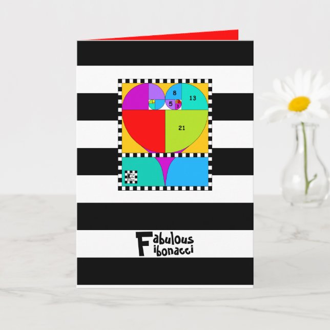 Carte 0-1-1-2-3-5-8 Fibonacci (Petite plante)